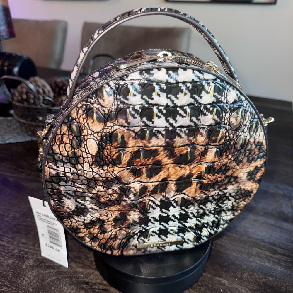 NWT Brahmin Multi-Color Lane “Untamed” Melbourne Round Handbag w/dust bag